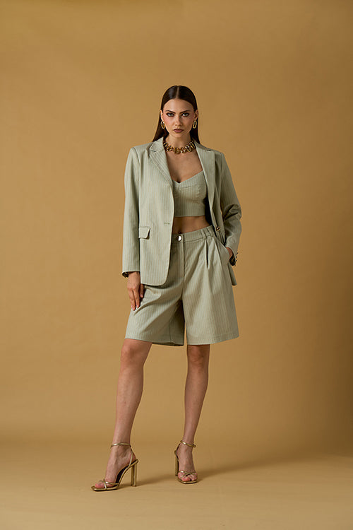 Blazer gessato oro