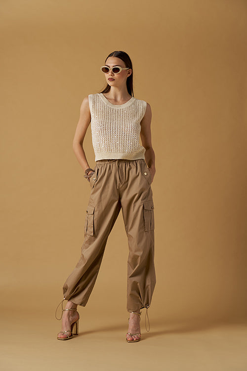 Pantalone stringato cotone