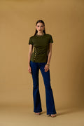 T-shirt bottoni apribile