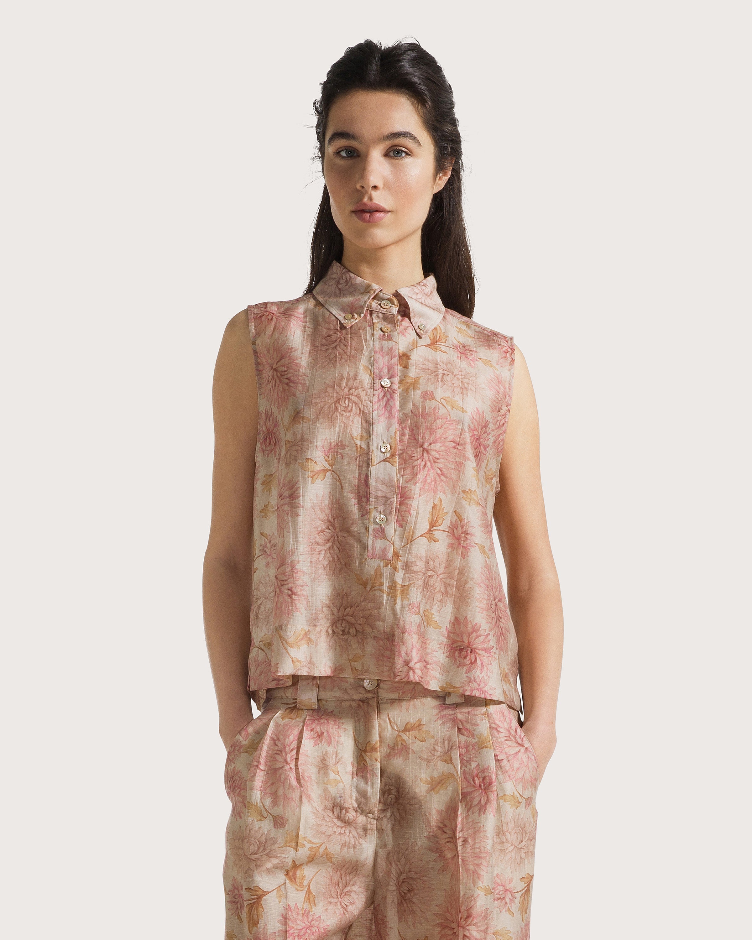 TOP_ORGANZA FIAMMATA CRINKLE ST. FLOREALE SFUMATO