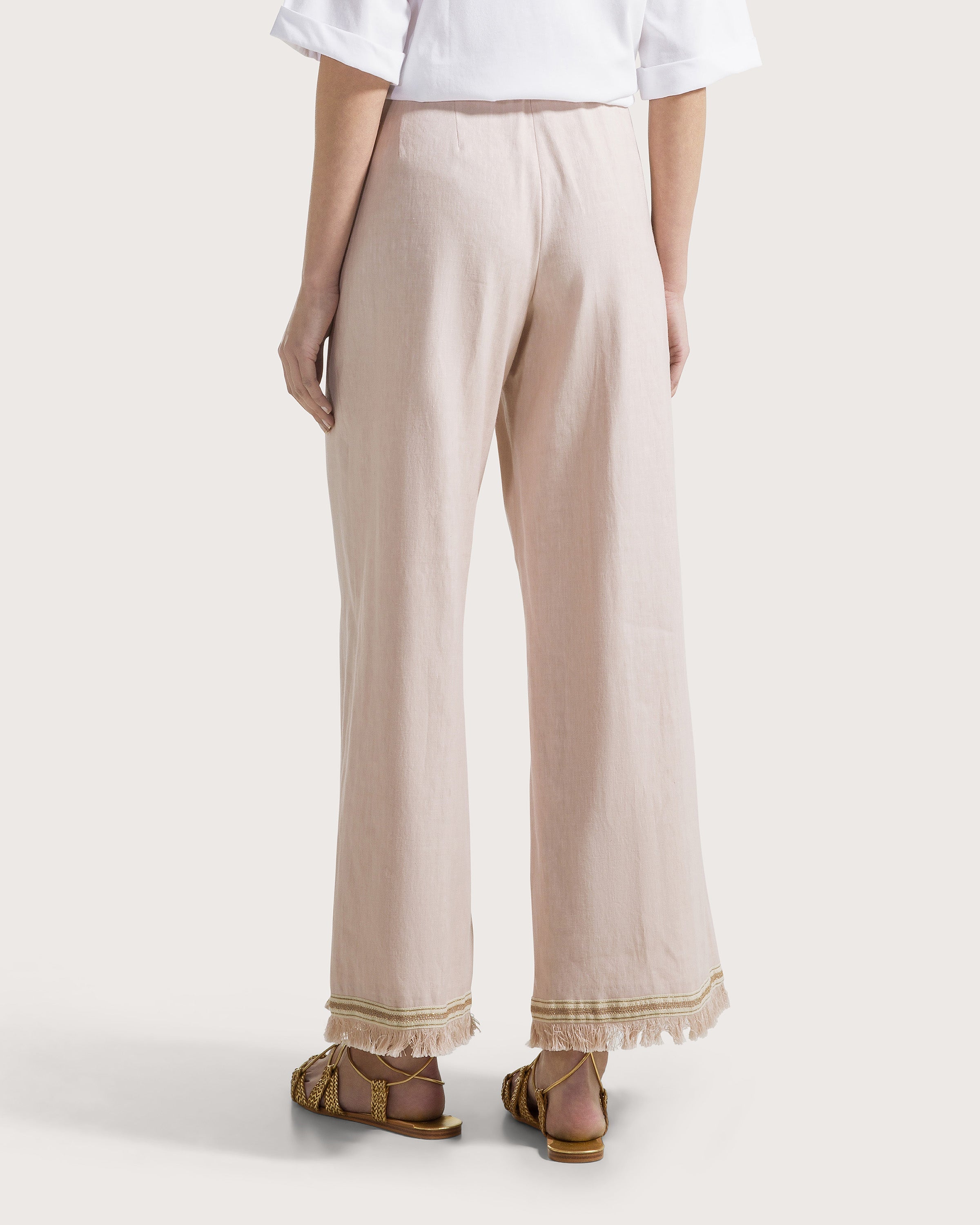 PANTALONE_LINO COTONE STRETCH EFFETTO VINTAGE